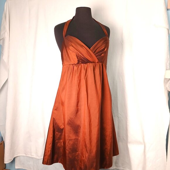Pixie Style Copper Shimmery Dress with Pockets - Picture 1 of 6